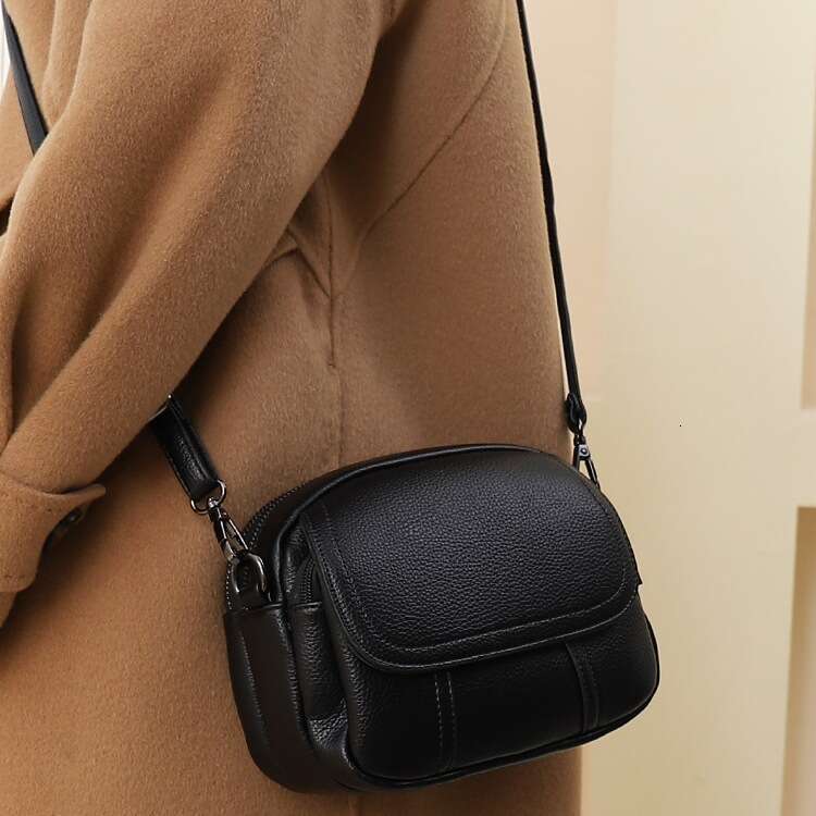 2025 New Fashionable Versatile Soft Leather for Women, Multi-layer Pocket Crossbody Bag, Practical and Super Popular Small Bag