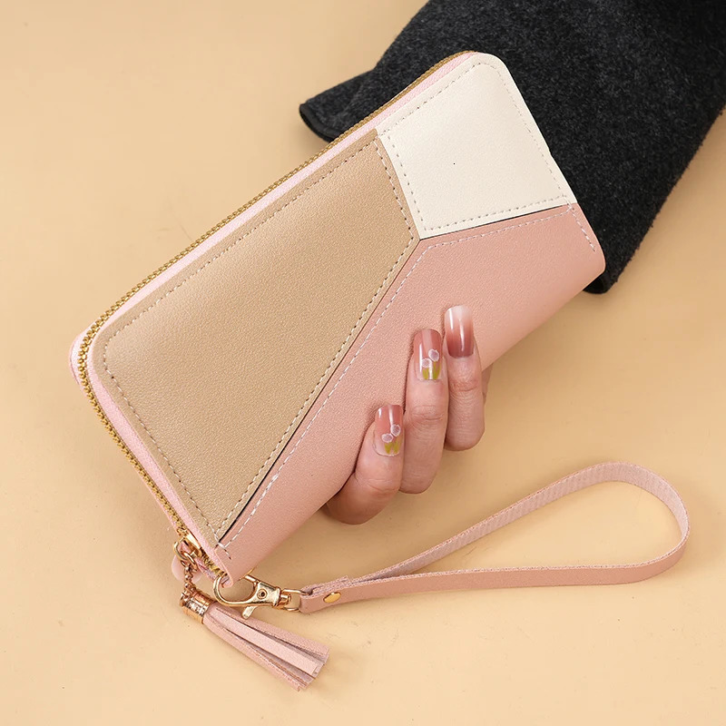 Korean version clutch wallet womens long zipper multifunctional Joker largecapacity mobile 250811