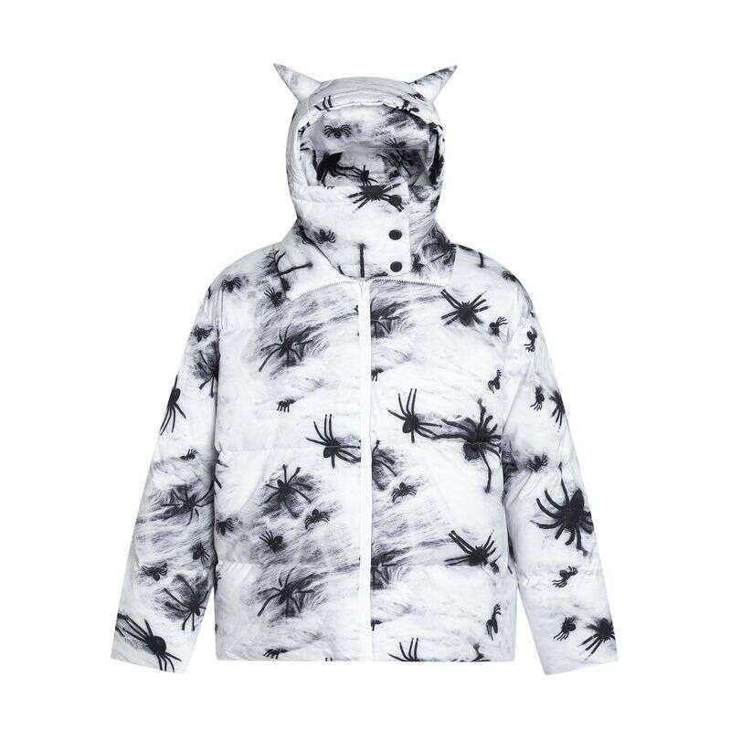 Clothing Club American Street Masked Collar Solid Color Hooded Men's Winter Thickened Cotton Jacket Couple