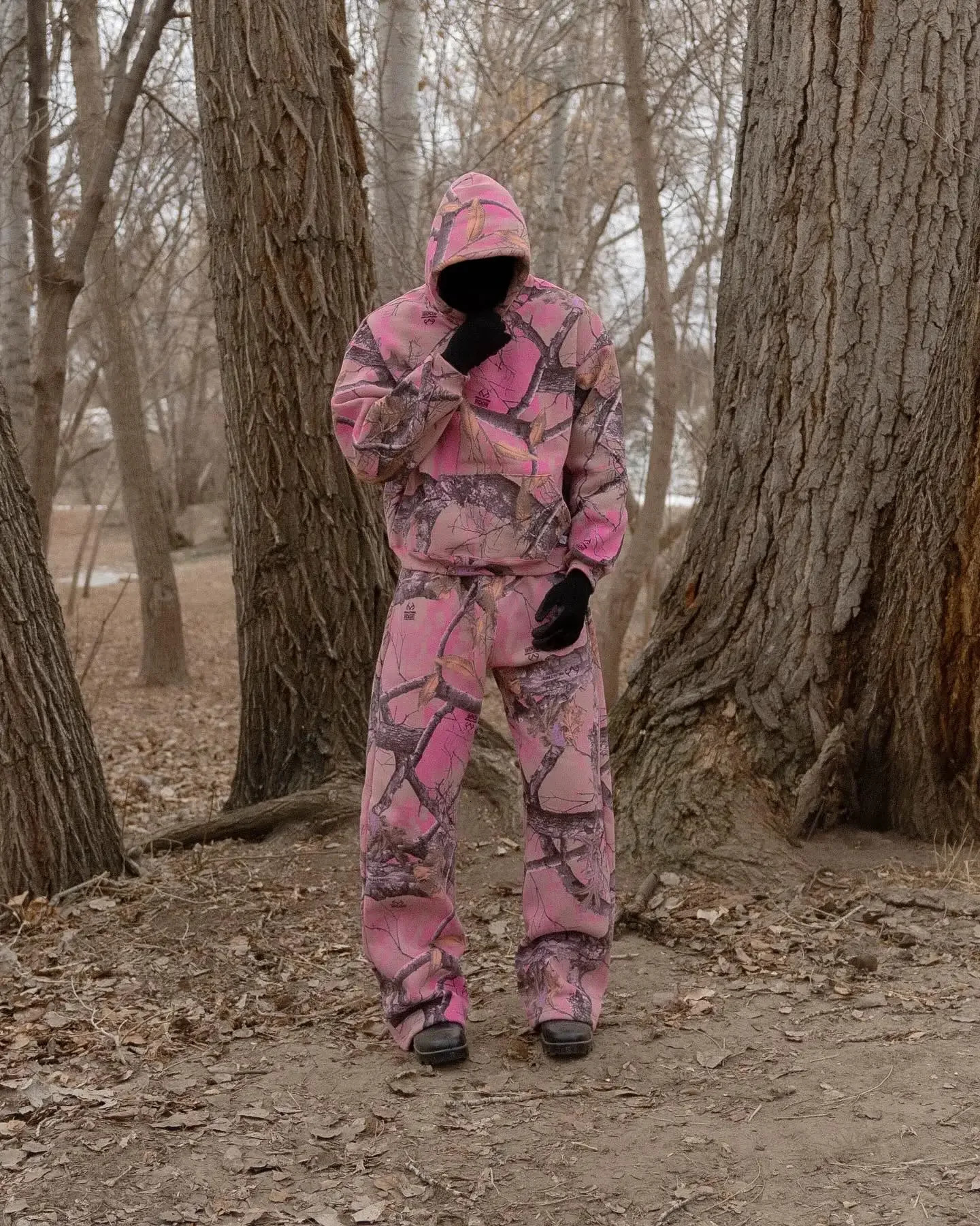 Y2K Street Clothes Sports Set Men Women Hip Hop Retro Leaf Camouflage Loose Hoodie Two Piece Set Fashion Punk Rock Sports Pants 250811