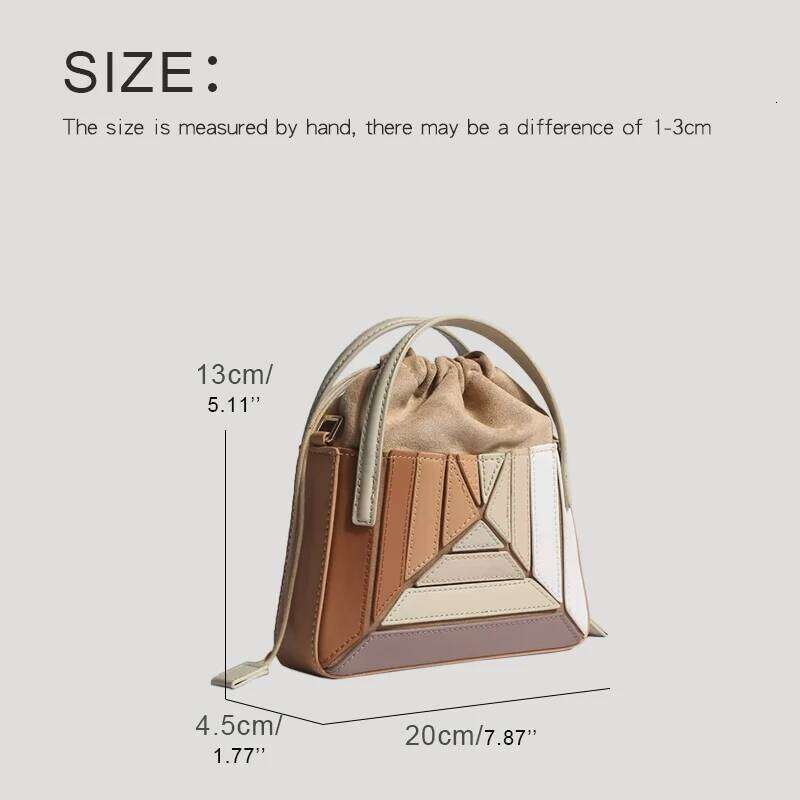 Fashion Sling Bags For Women Designer Handbags And Purses 2023 New In PU Splicing Contrasting Top Handle Crossbody Bag