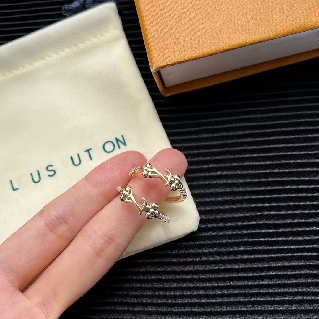 Luxury earrings Gold 18K Large diamond earrings And Exquisite Womens Gifts Versatile clover earrings designer earrings for woman With Original Box