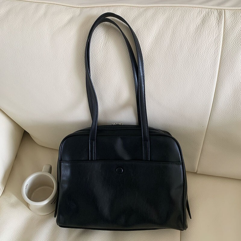 2025 autumn new women's shoulder bag, Korean style niche design, women's armpit bag, fashionable retro women's handbag, large capacity 