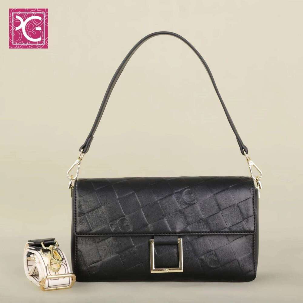 2025 PG Designer Handbag Classic Square Grid Brand Letter Emed Women's Shoulder Bag