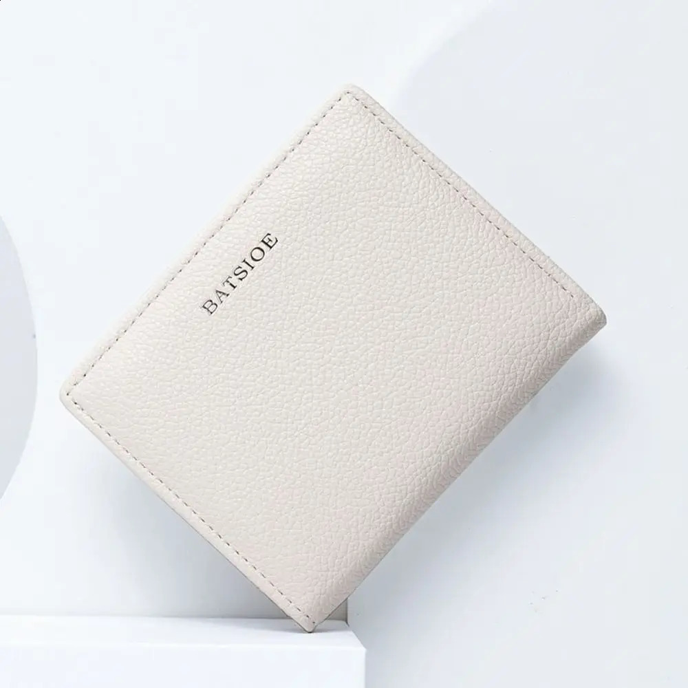 Fashion PU Leather Short Wallet Large Capacity Solid Color Card Holder Thin Womens Handbag Student Men Small Purse Mini Clutch 250809