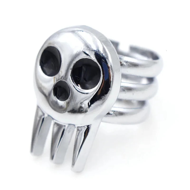 Anime Death The Kid Cosplay Rings Unisex Opening Adjustable Skull Ring Prop Jewelry Accessories 250805