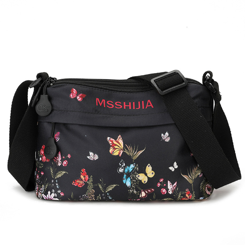 Lightweight Waterproof Nylon Trendy Printed Crossbody for Women New Casual Three-Layer Large Capacity Shoulder Bag ddmymoon
