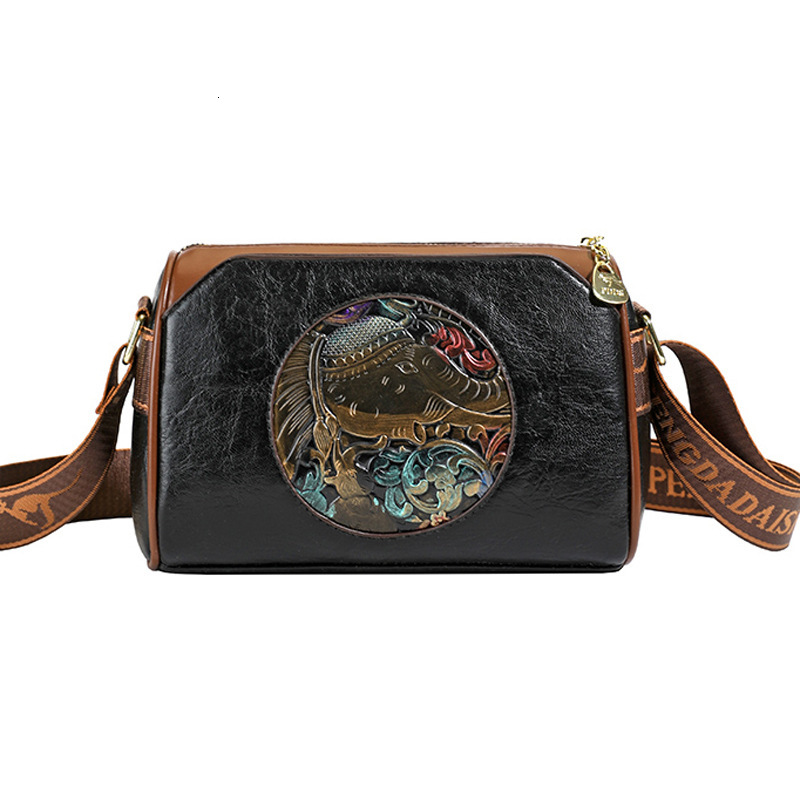 Lucky Elephant Embossed Three-Layer Large Capacity Pillow Women's New Fashion Mom Single Shoulder Crossbody Bag ddmymoon