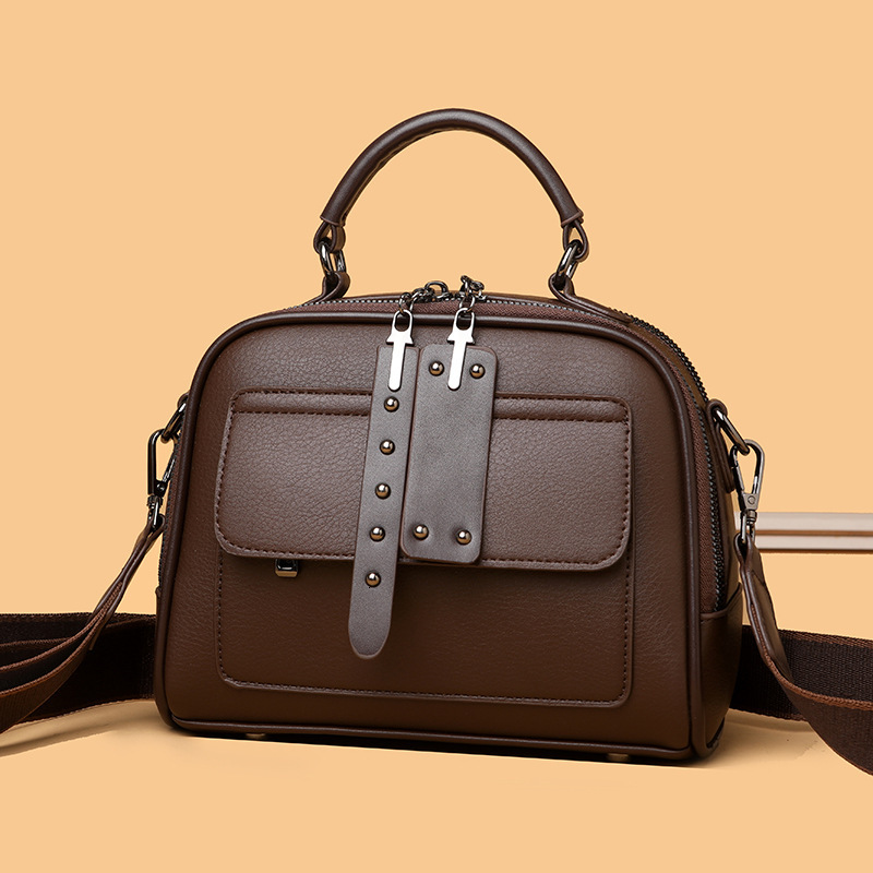 Soft Leather Handbag for Women 2025 New Trendy Shoulder Simple Small Square Crossbody Bag ddmymoon