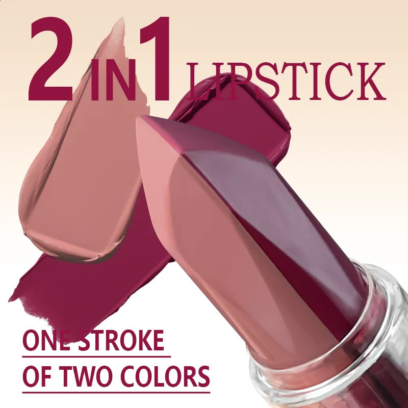 2 In 1 Lip Liner LipstickTapered Sharp End Long-Lasting Waterproof LiplinerMatte Brown Velvet Lip Combo Pencil Cosmetics 250809
