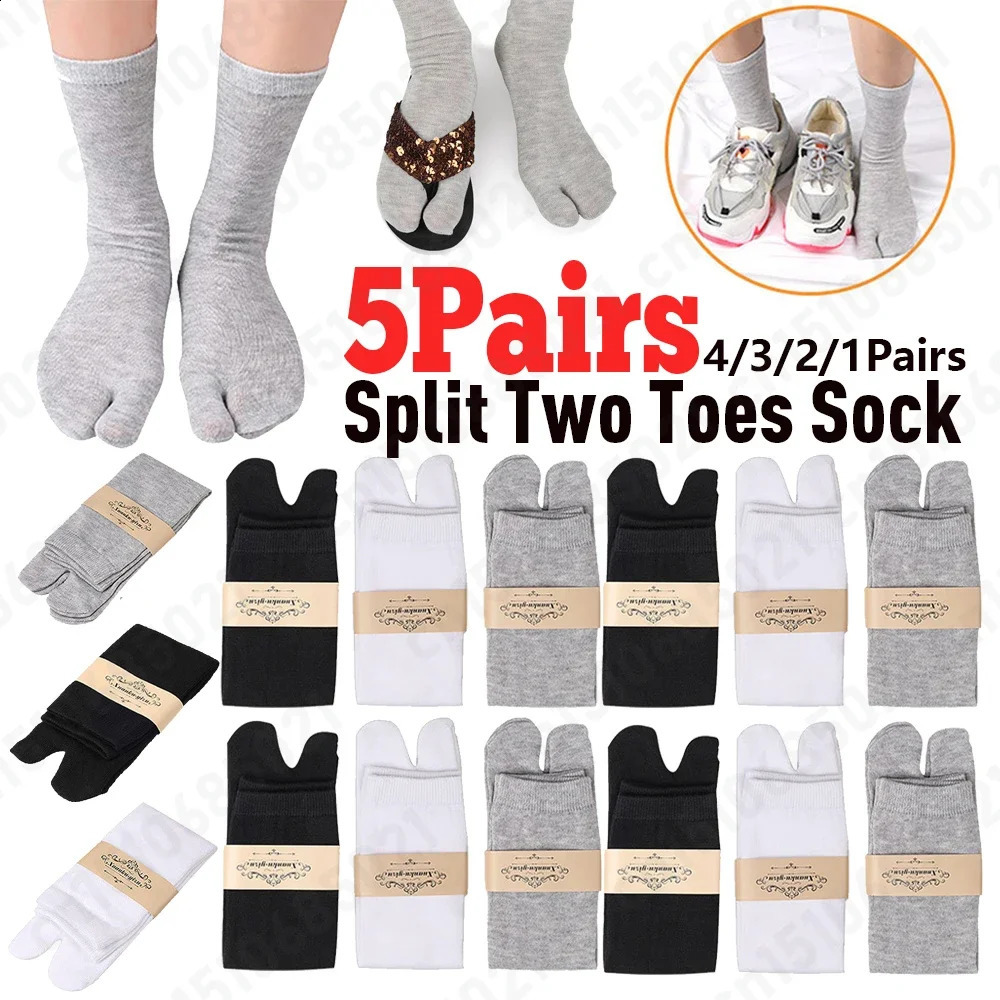 15PCMen Unisex Japanese Kimono Flip Flop Sandal Split Two Toes Sock Tabi Geta Cotton Socks Arrival 250805