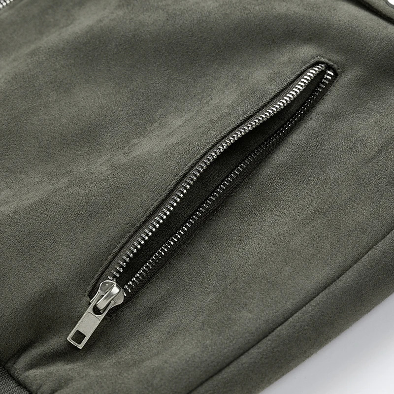 Men Suede Jacket Bomber Motorcycle Coats Oversize 6XL 7XL 8XL Plus Size Windbreaker Black Baseball Camping Casual Thin Softshell 250809