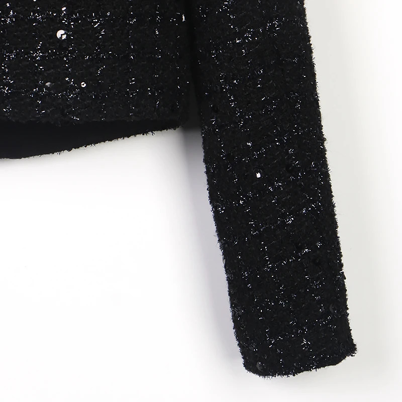 fashionable and elegant light socialite high-end heavy industry diamond sequin temperament small fragrance jacket 250804