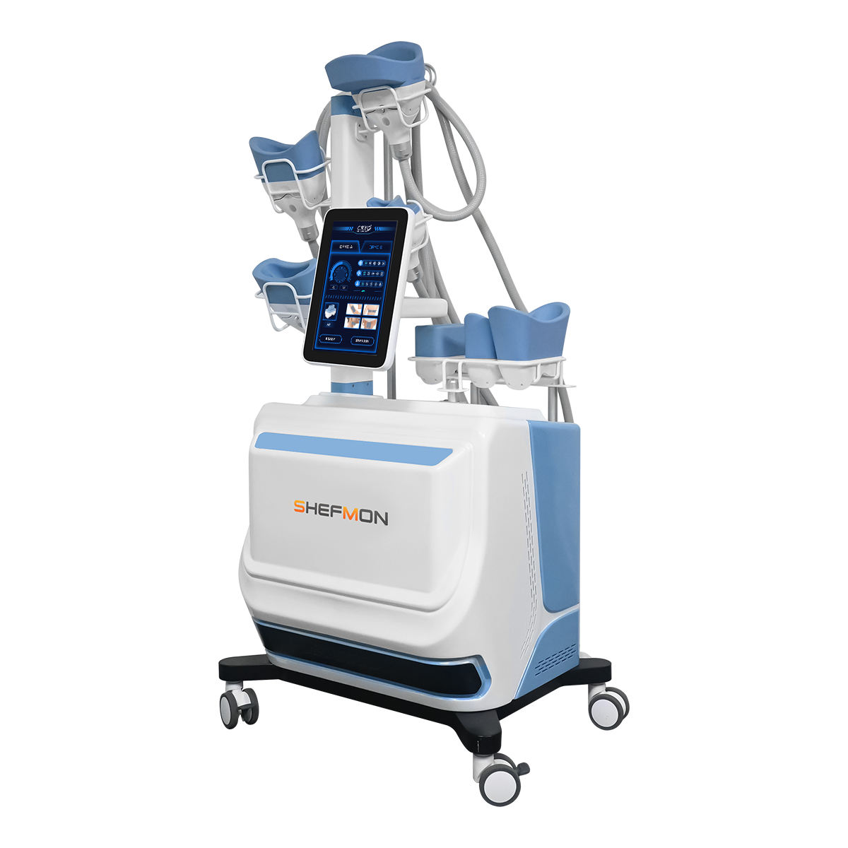Hot Professional 4 Handles 360 Fat Freeze Criolipolisis Machine 7 Changeable Heads Fat Freezing Cryotherapy Cryolipolysis Double Chin Removal Slimming