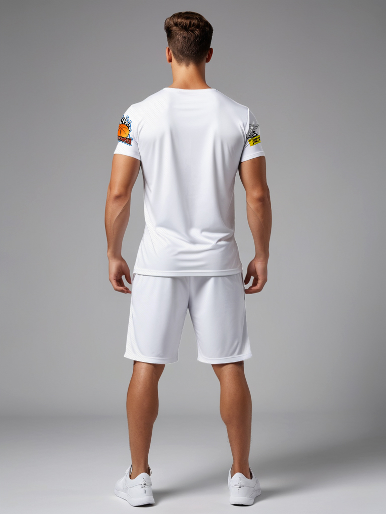 Custom Mens Alphabet Pattern Outfit Ensemble Breathable quick drying fabric - 0883-0900