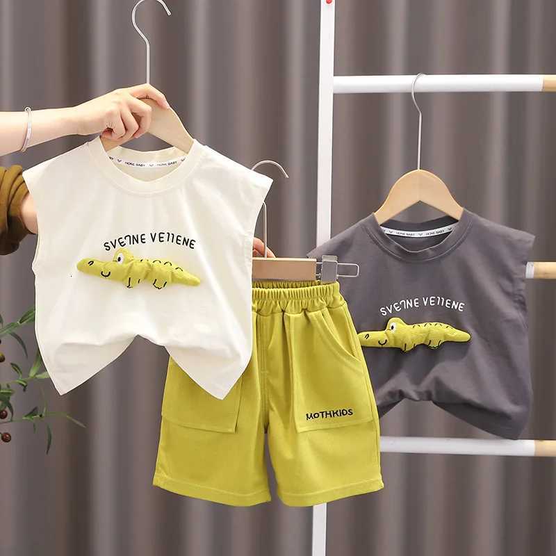 New Summer Baby Girls Clothes Suit Children Vest Shorts 2Pcs/Sets Infant Boys Clothing Toddler Casual Costume Kids Tracksuits Z250811