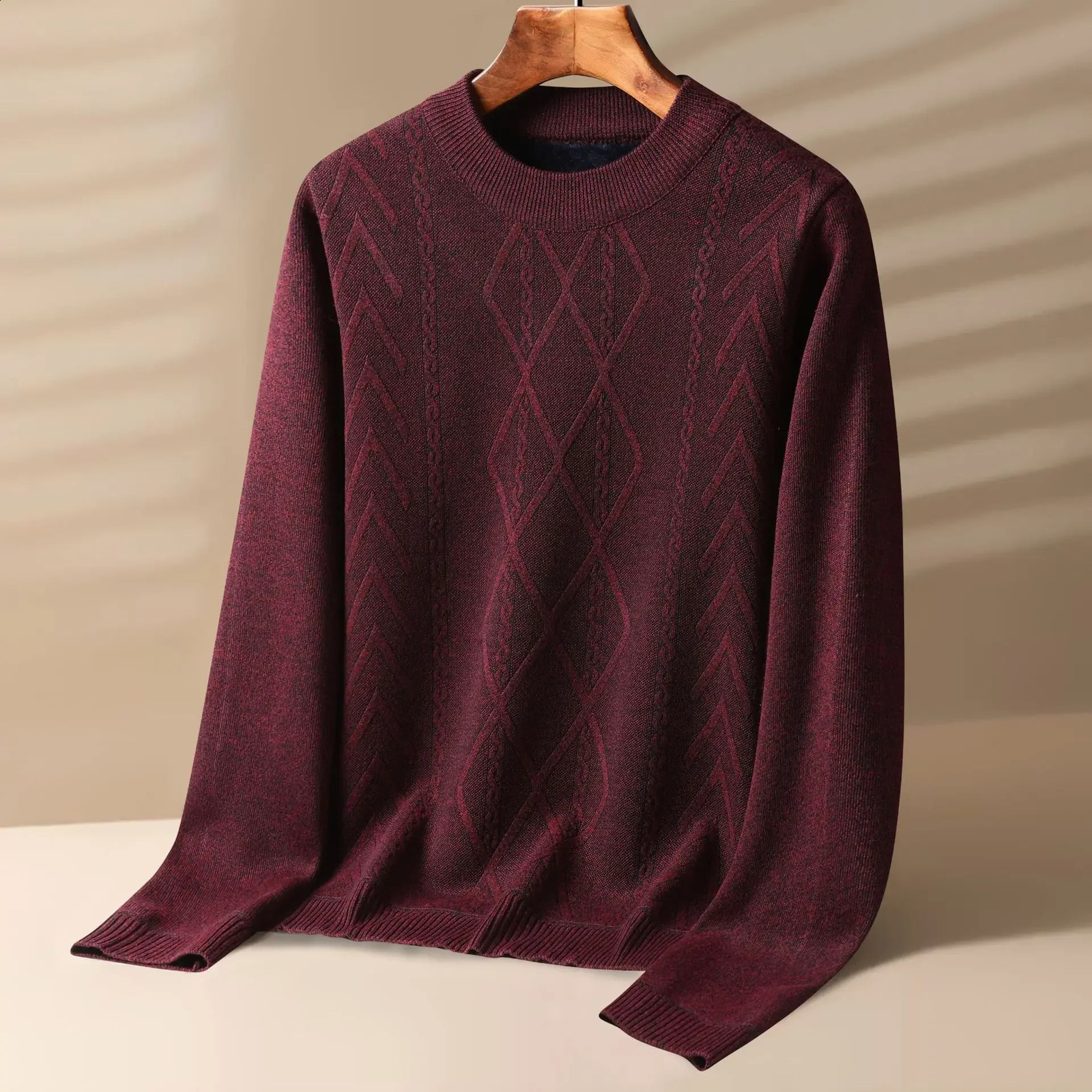 Autumn Cashmere Sweater Men O Neck Thick Warm Mens Sweaters Knitted Pullovers for Male Youth Slim Knitwear Man Sweater 250806