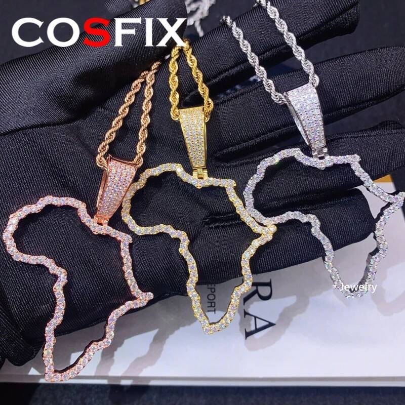 Mossanite Men Pendant Necklace 925 Silver D Color Rose Gold Moissanite Pendant For Women Hiphop Moissanite Necklace For Women