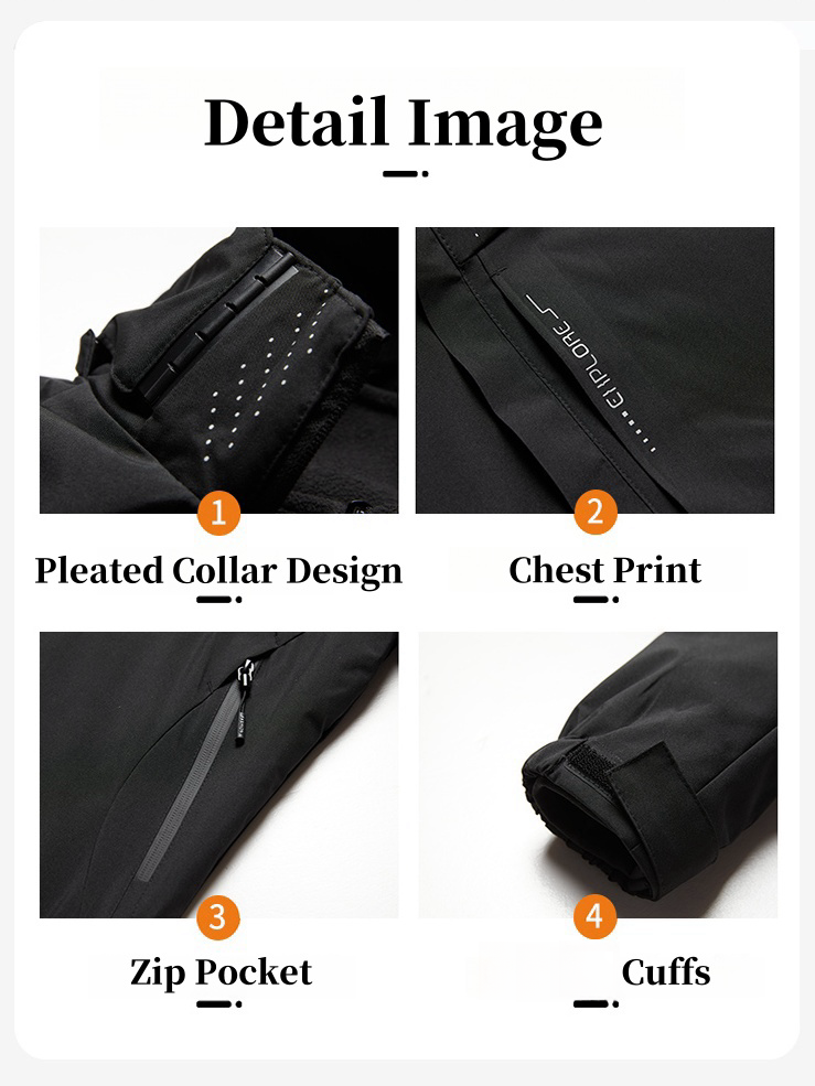 Windproof Mens Autumn/Winter Coat - Durable & Ventilated