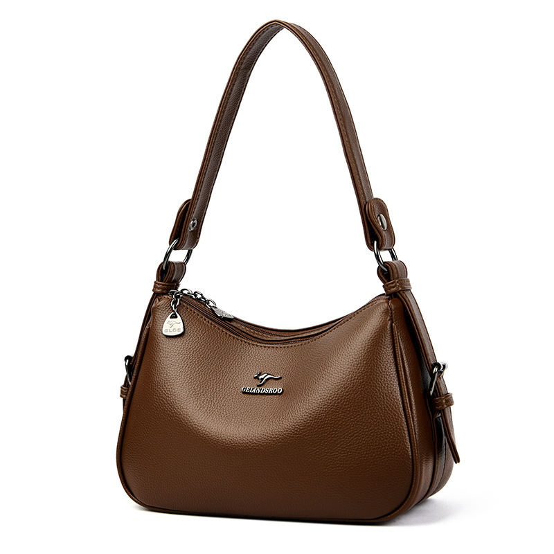 High-end Soft Leather Underarm Women, New Versatile Large Capacity Crossbody Bag for Middle-aged Moms ddmymoon