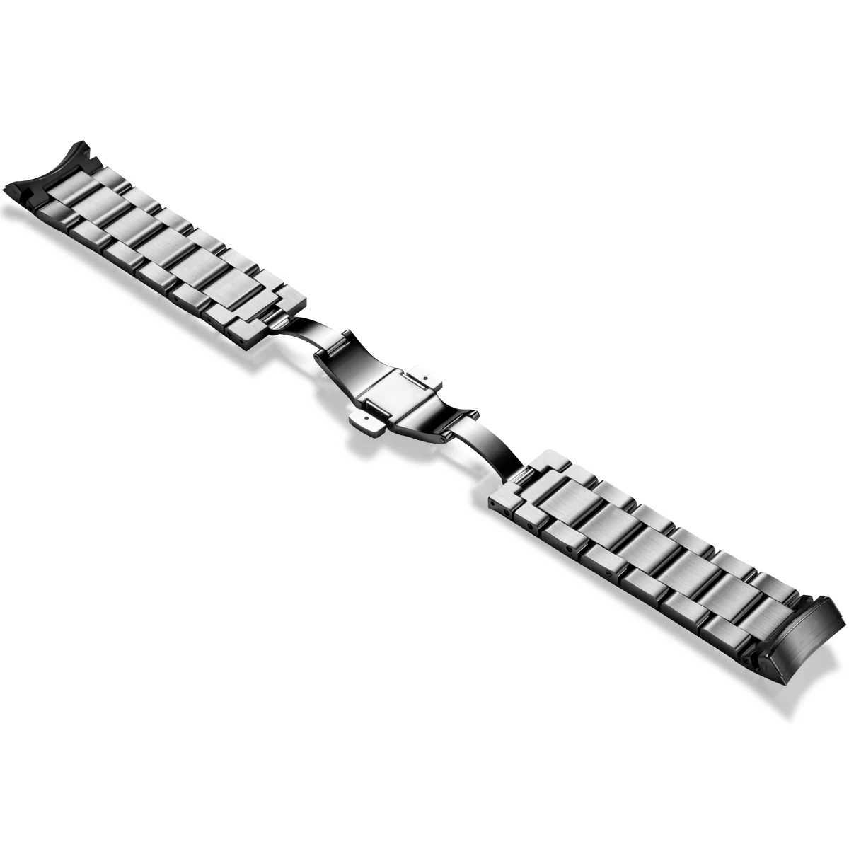 0BLVLO High Quality 22mm Stainless Steel Butterfly Clasp Watchband Watch Bracelet for Men Mechanical Watches Quartz W250811