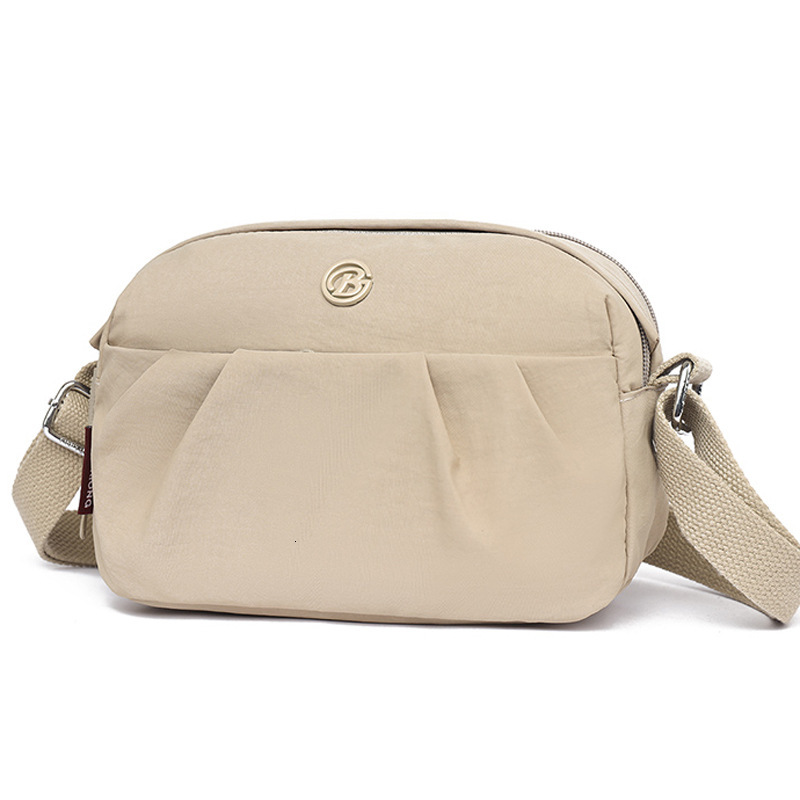 Lightweight Water-Resistant Nylon Casual Crossbody for Women 2025 New Simple Double-Layer Large Capacity Shoulder Bag ddmymoon