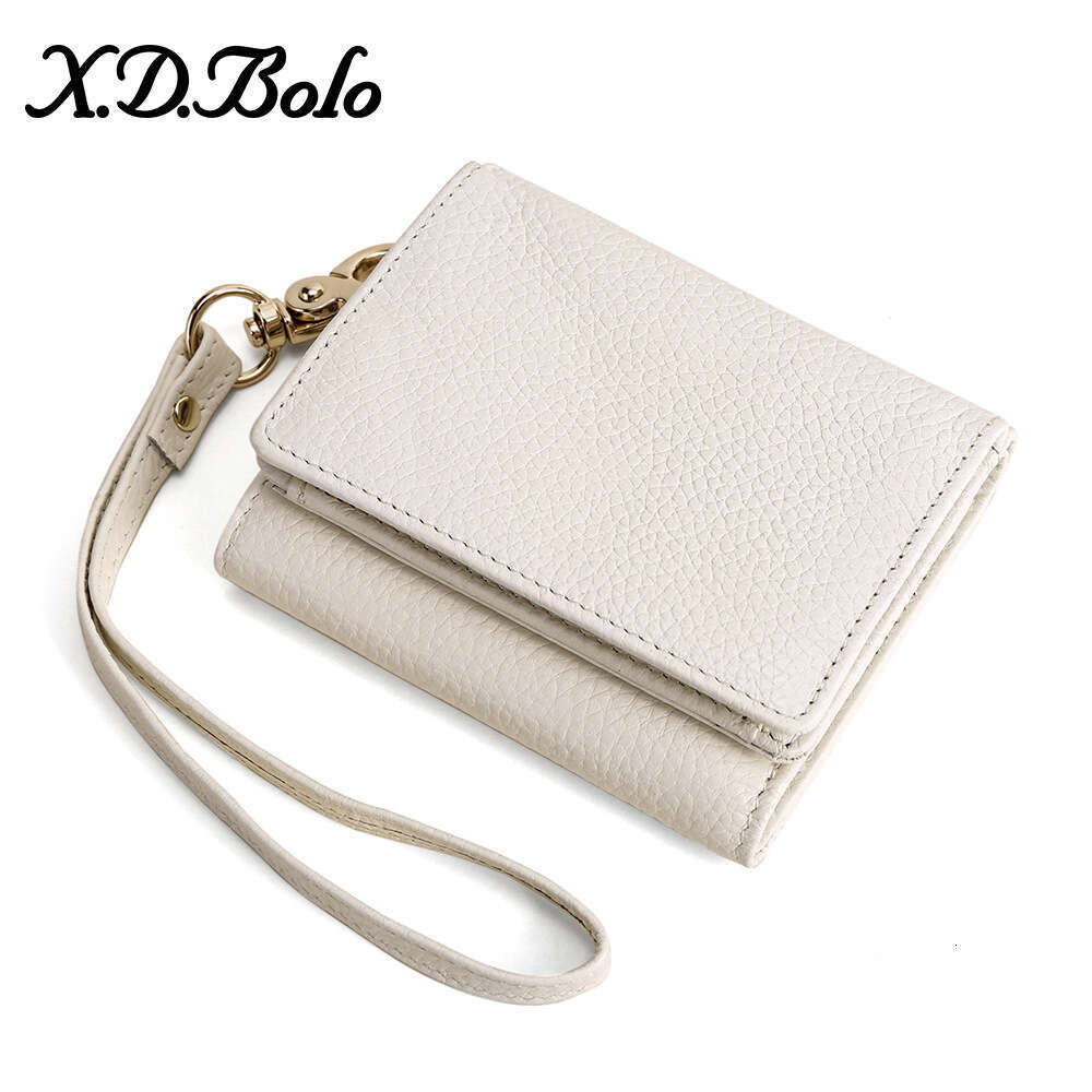 New Women's Short Japanese Style Multi-Functional Top Layer Cowhide Coin Purse Keychain Wallet designer wallet B5 B5