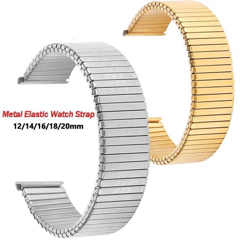 Stainless Steel Metal Elastic Watch Strap 12mm 14mm 16mm 18mm 20mm Adjustable Wristband for Men and Women Universal Replacement Bracelet W250811