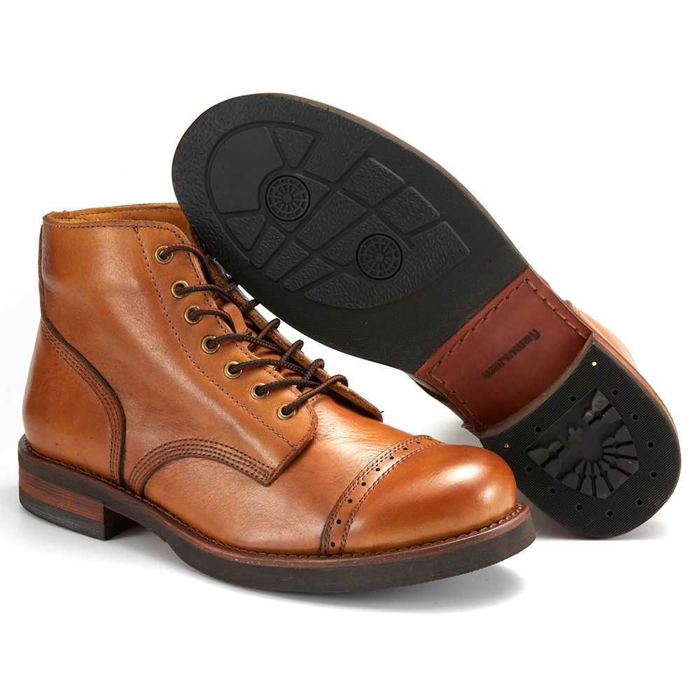 2024 Luxury Classy Handmade Precision Stitch Wear-Resistant Casual Boots Men Genuine Leather Shoes Combat Boots W250811