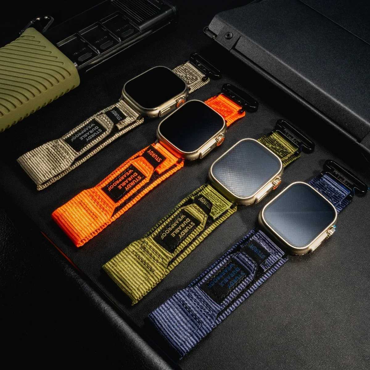 Sports Nylon Strap for Apple Watch Band Ultra 2 49mm 46mm 42mm 45mm 44mm 41mm 40mm Bracelet for iWatch Series 10 9 8 7 6 SE 5 4 W250811