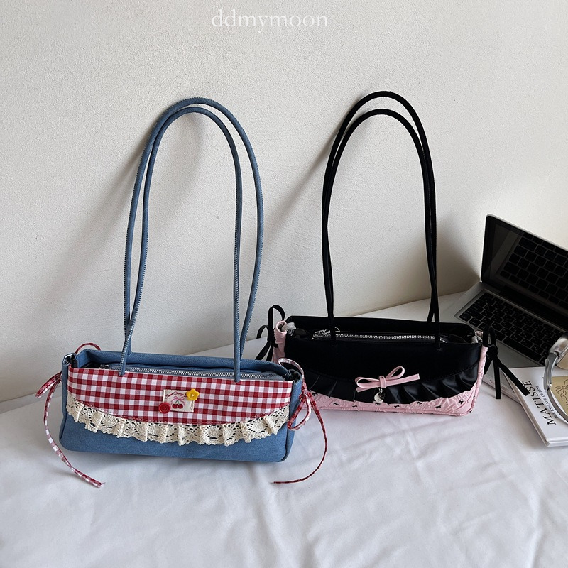 Niche High-End Underarm Commuter for Women 2025 New Style Girly Fashion Handbag with Bowknot Shoulder Bag ddmymoon