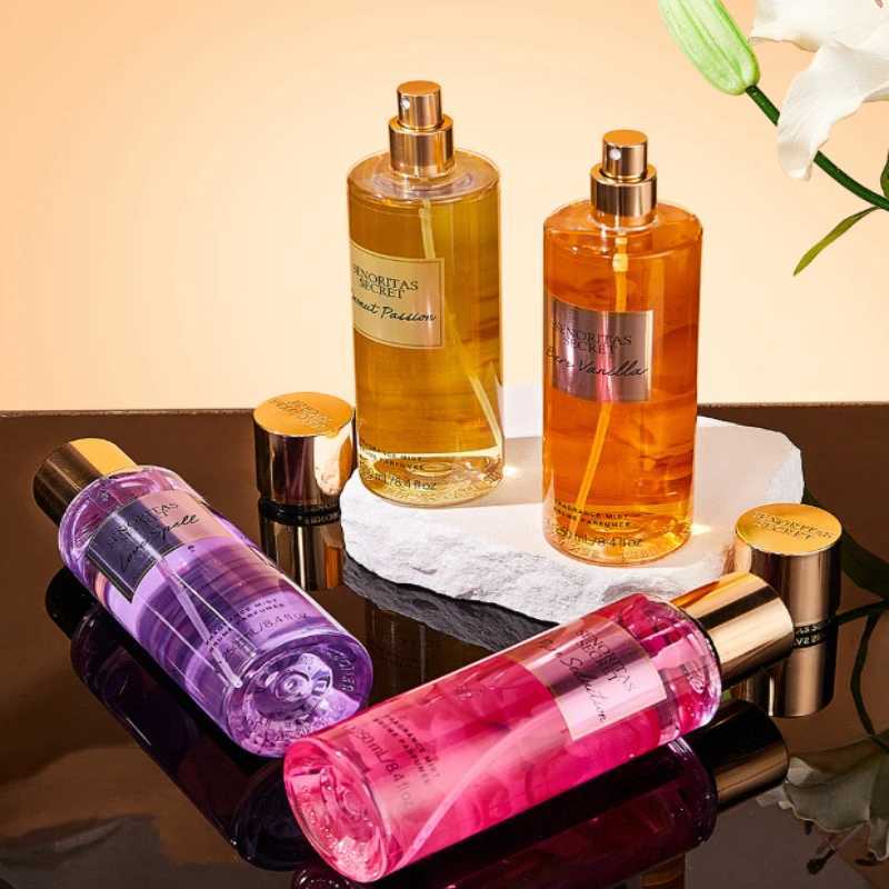 250ml Body Spray Flower Fruit Lasting Perfume Natural Plant Love Spell Scent Velvet Petal Fragrance Crushed Flash Gold Deodorant XJ250811