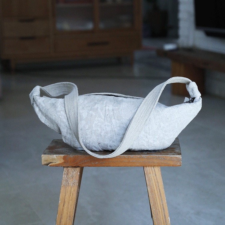 New 2025 Minimalist Art Cotton Luxury Bag, Free Shipping, Designer Linen Slanted Dumpling Canvas Bag, Niche Design, Casual Women's Armpit Handbag