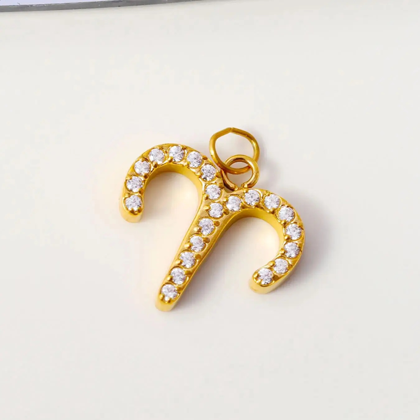 CARLIDANA Gold Plated Personalise 12 Zodiac Zircon Pendants Charms High Polished Stainless Steel Zodiac Pendant Set DIY Jewelry 250807