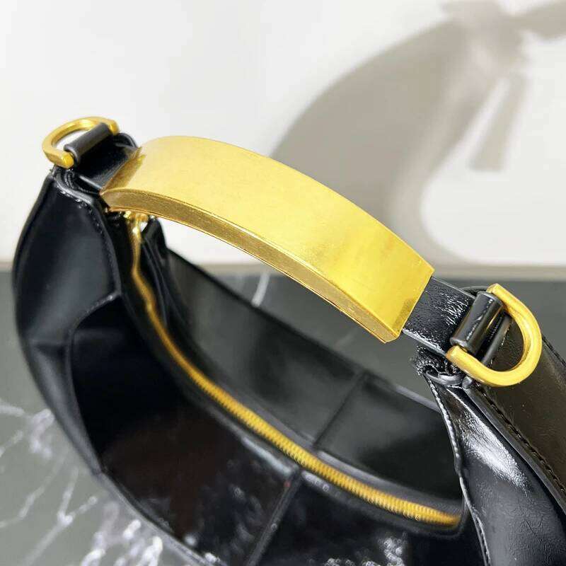 Vintage Half Moon Bags For Women Designer Handbags Purses 2025 New In PU Splicing Design Sequined Small Underarm Shoulder