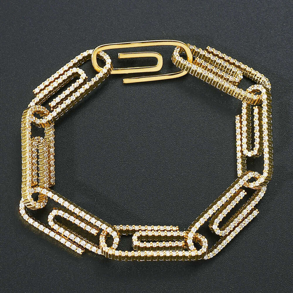 Necklace Men's Paperclip Buckle 10mm Bracelet Personality Couple Clavicle Chain Hip-Hop Accessories