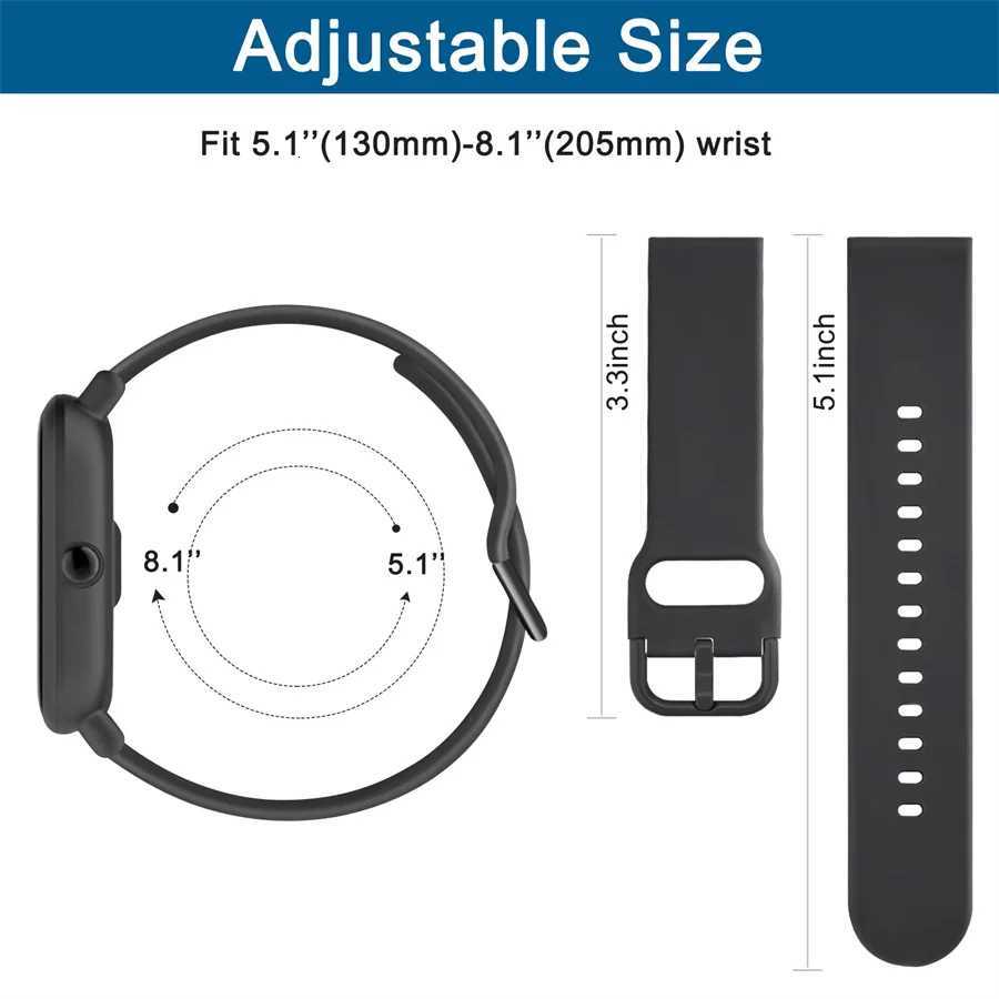 Silicone Watch Band for Amazfit GTS 4/3/2e Mini/GTR 4/3/Pro/2/2e/Stratos 3/2 Sport Bracelet Amazfit Bip-U-S-Lite 20mm/22mm Strap W250811