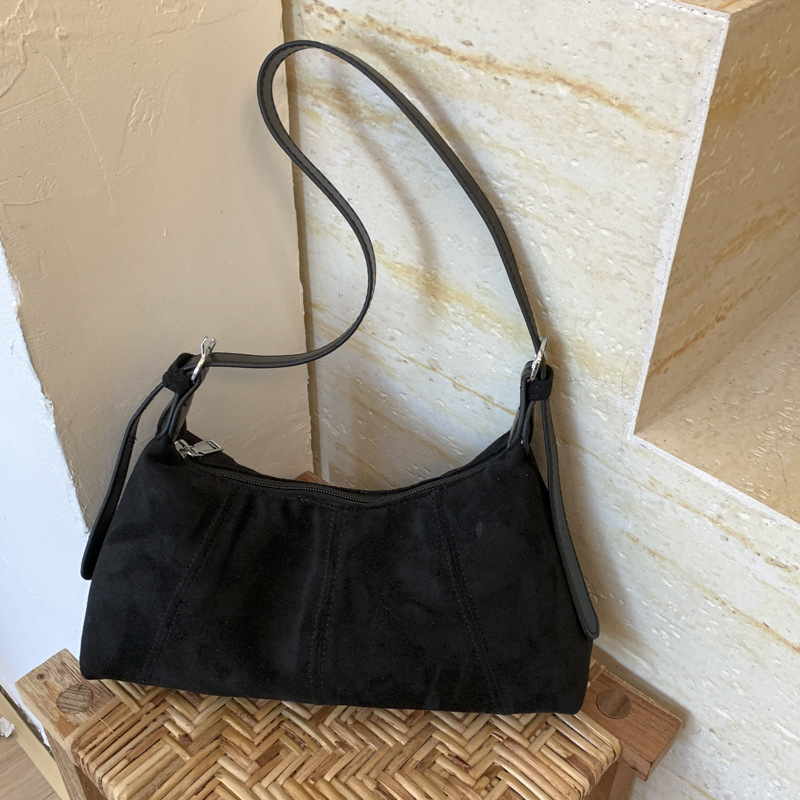 Suede for Women 2025 New Simple Fashion Underarm Single Shoulder Commuter Crossbody Bag ddmymoon