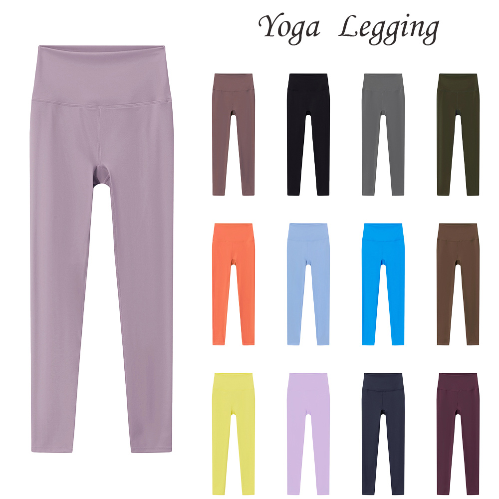 5A Quality Yoga Legging Multi Colors High Waist Tight High Stretch Skin Friendly Hip Lifting Women's Sports Fitness Dance Training Capris Breathable Quick Dry