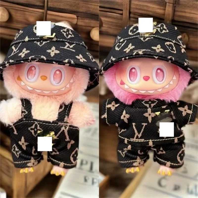 Labubu V1 V2 Cute DIY Luxury Clothing Noble Clothes Cartoon Animal Decoration Overall Matching Hat Decoration Excluding Dolls