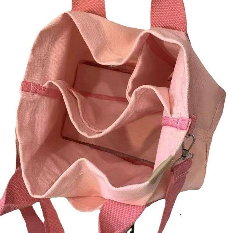 Small Group Single Shoulder Tote In Early Autumn 2024, New Multi-Layer Crossbody Simple And Casual Bento Bag, Canvas Bag