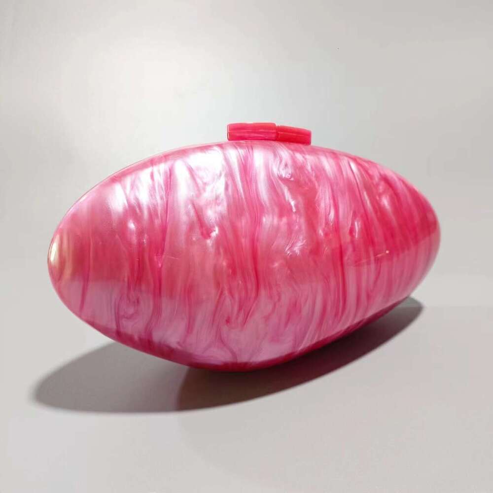 Women's New Oval Shell Goose Egg Acrylic Fashion Evening Single Shoulder Crossbody Bag