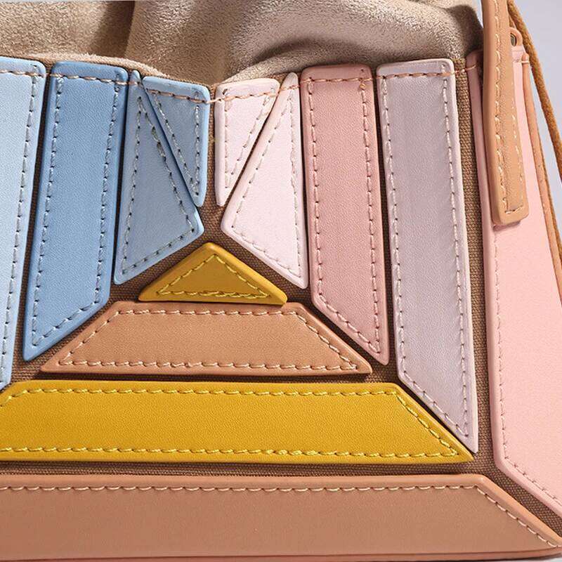 Fashion Sling Bags For Women Designer Handbags And Purses 2023 New In PU Splicing Contrasting Top Handle Crossbody Bag
