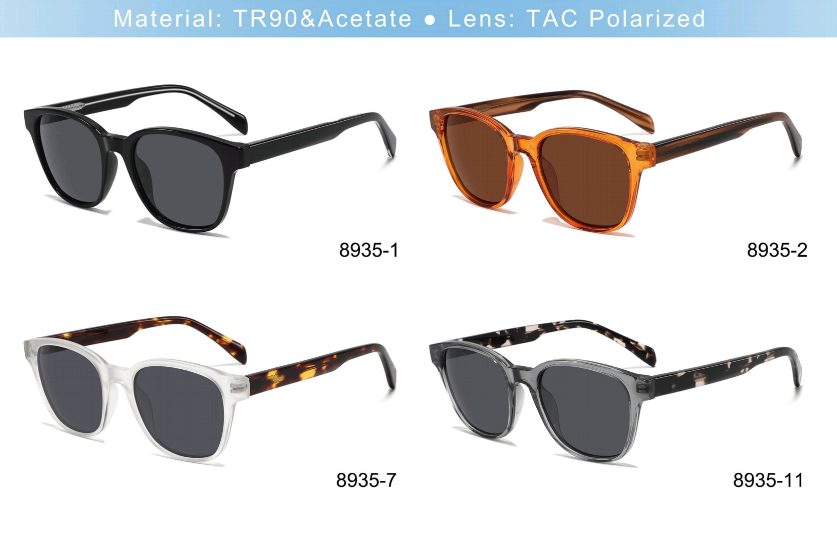 Sporty wrap-around sunglasses durable polycarbonate frames men Vintage women's polarized lenses anti-fog UV400 protection cycling fishing pj2