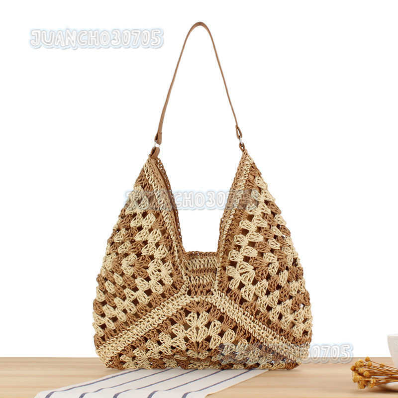 2023 Trendy New Large Capacity Woven Bag Versatile Fashion Paper Rope Bag Vacation Commuter Bag H250809