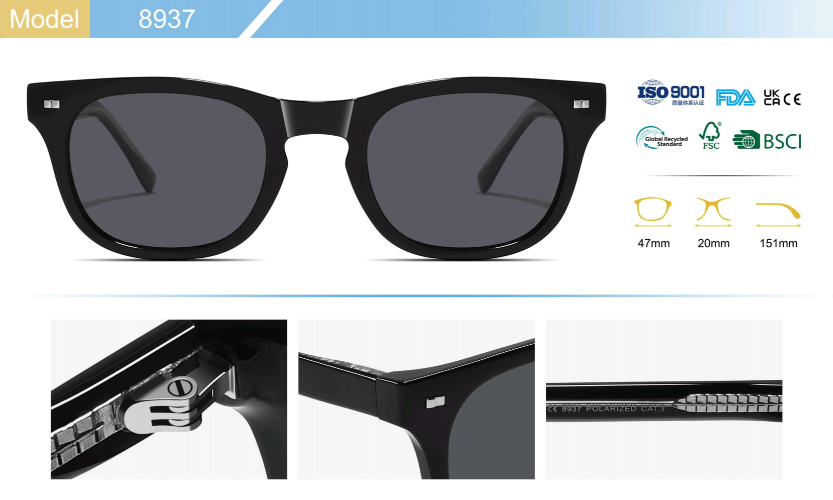 Sleek thin-frame Sunglass minimalist titanium frames gentlemens women's polarized lenses lightweight UV400 protection business rooftop pj2