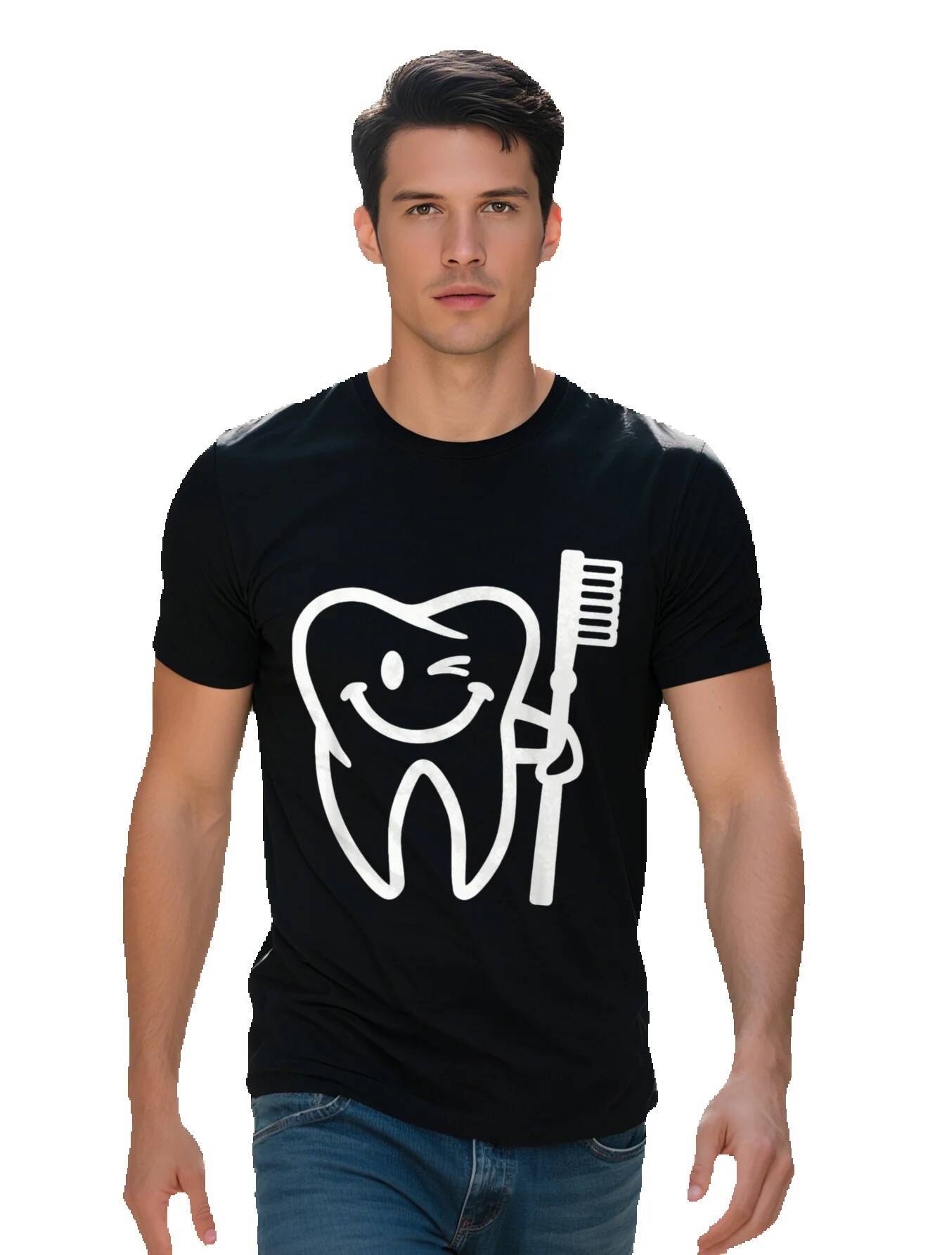 Smiling Tooth With Toothbrush T Shirt G 98dca 04ead