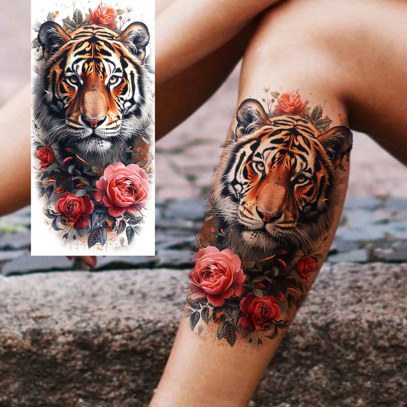 1 Sheet Gorgeous Watercolor Flowers Animals Temporary Tattoos For Women Body Art Tatoos Waterproof Realistic Tattoo Sticker 250809
