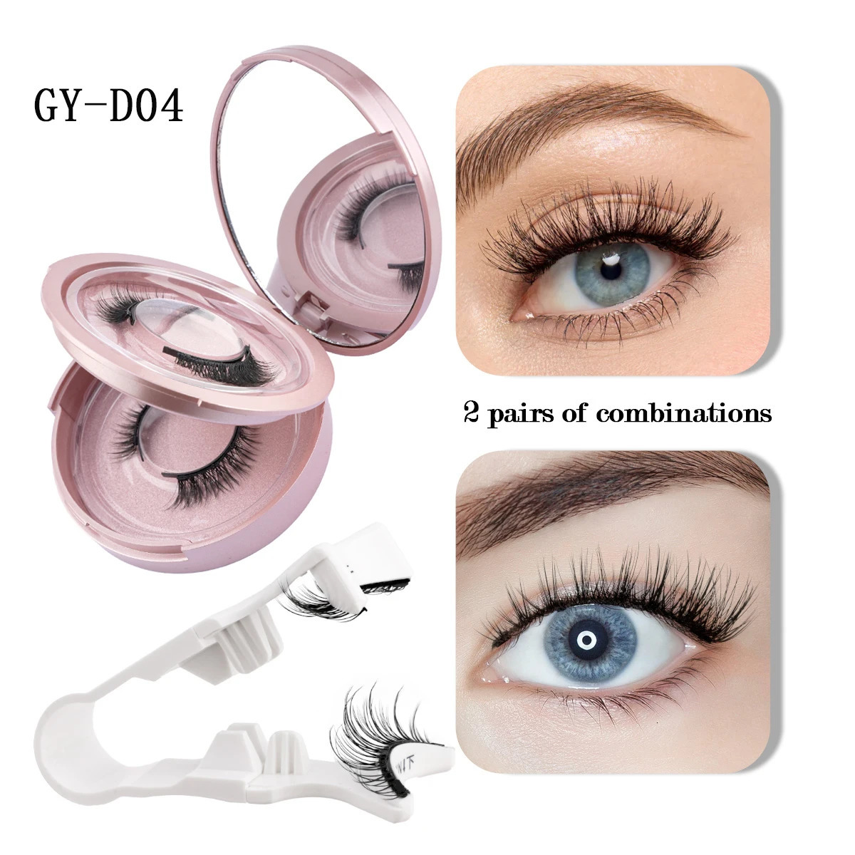 YSDO 1/2 Pairs/Box Magnetic Eyelashes Natural Long Faux 3d Mink Eyelashes Professional No Glue Magnetic False Lashes Tweezer Set 250805