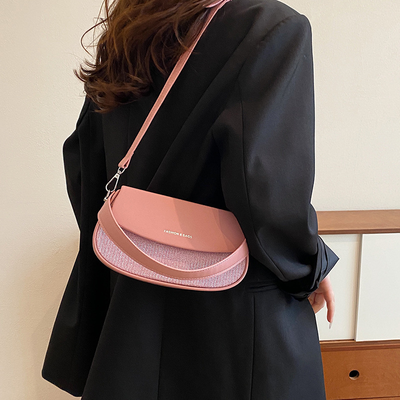 High-Quality Textured Underarm Niche Design Patchwork Rhinestone Handbag Versatile Stylish Single Shoulder Crossbody Bag for Women ddmymoon